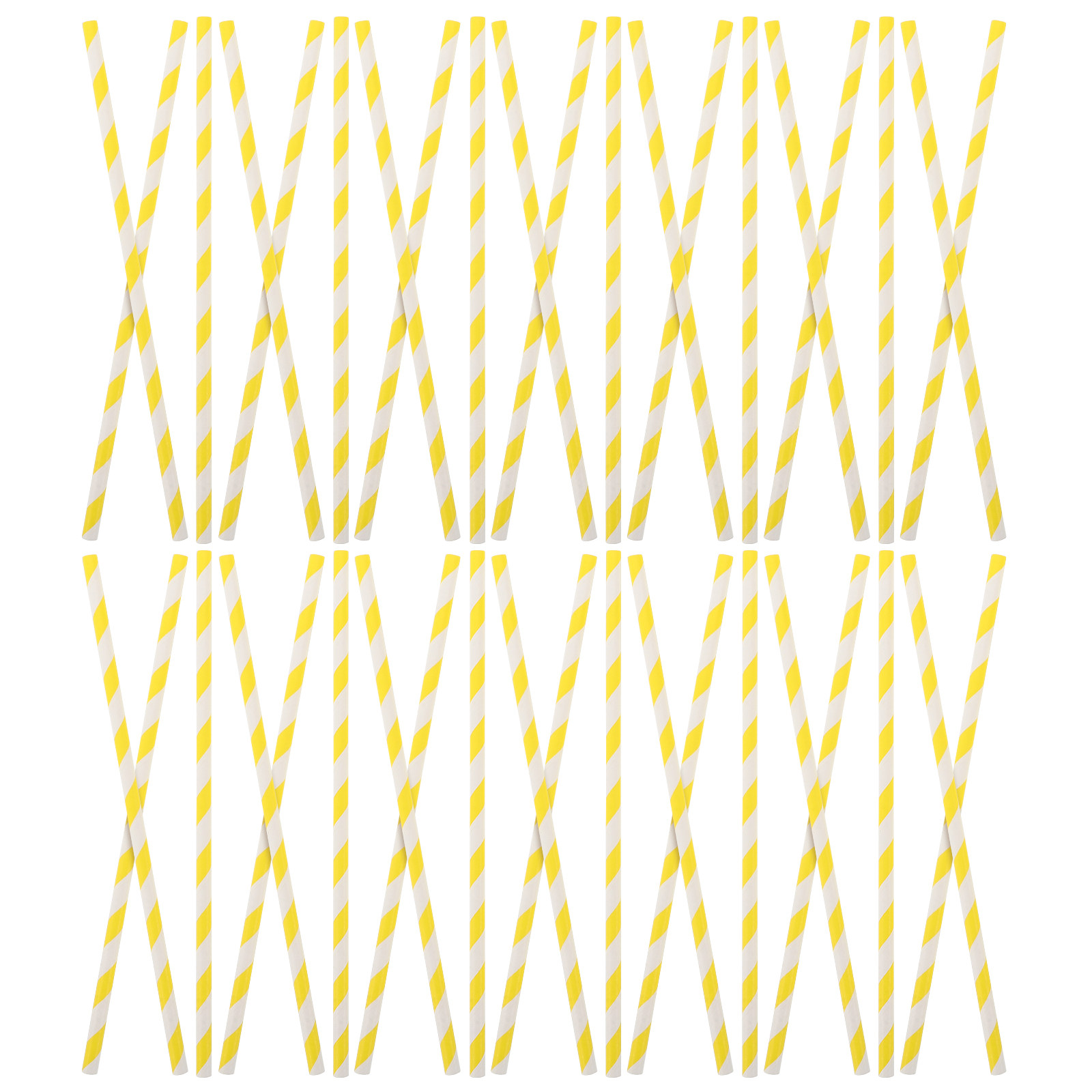 Paper Straw Color - 100本入り パーティー用装飾紙ストロー カラフルなオレンジと白の紙製ドリンクストロー 誕生日やプール、バーの飲み物に便利
