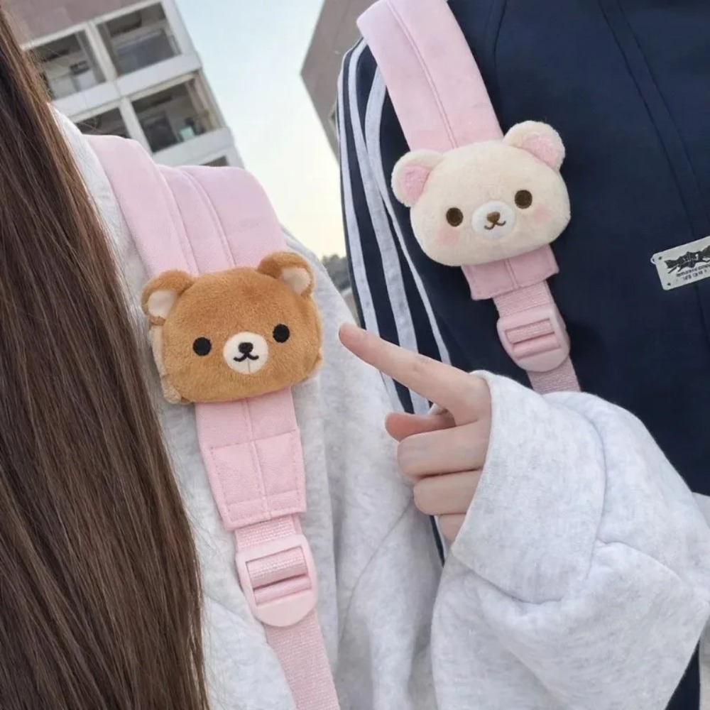 Supply Event - 柔らかいリラックマのぬいぐるみバッグチャーム、かわいい漫画のクマのキーホルダー、バックパックの装飾アクセサリー、誕生日や友情の贈り物に最適