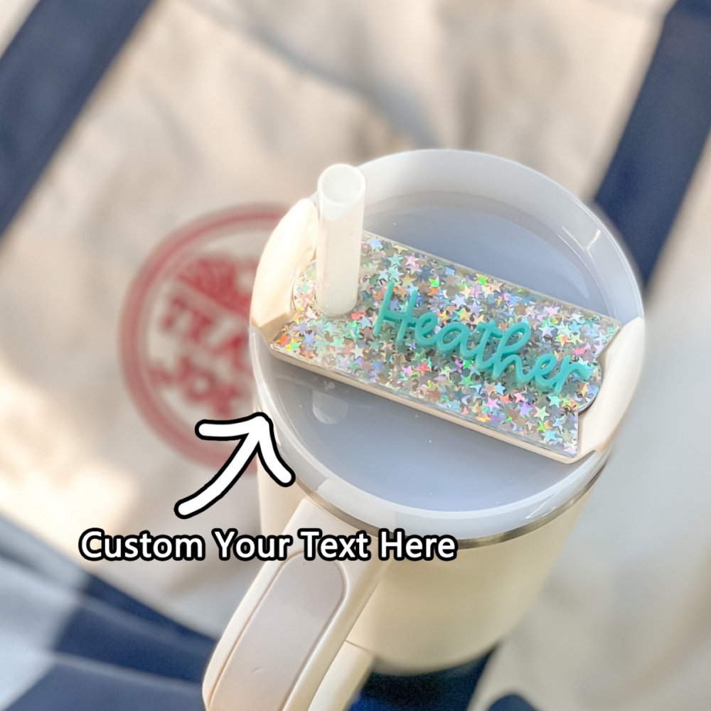 Event Suppliers - 1PC カスタム PMMA カップチャーム - パーソナライズされた彫刻名、光沢のあるデザイン、DIY、レーザー彫刻、毎日の使用に最適なアクセサリー