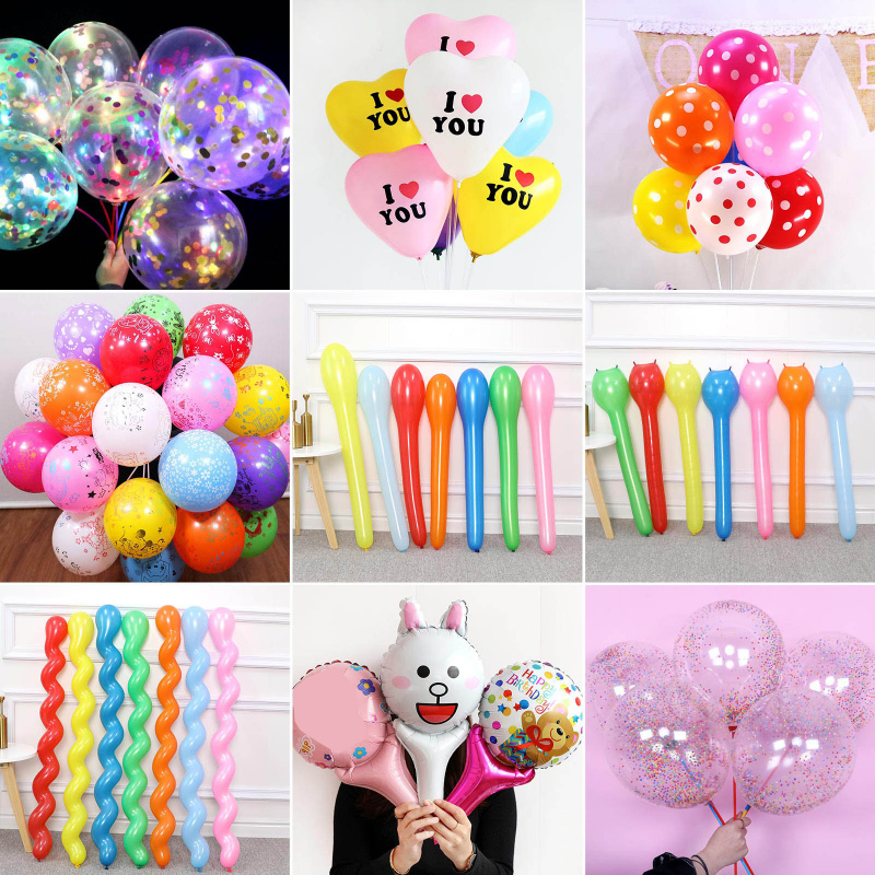 50/100 個ガスポンプは提供されていません漫画風船装飾ヘ - Balloon Pump Hand のレビューと価格
