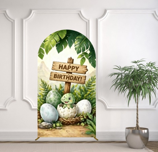Yeele 恐竜テーマのアーチカバー背景幕 ケーキデザートテ - Dessert Table Backdrop のレビューと価格