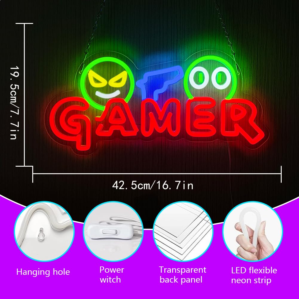 ゲーマー向けネオンサインLEDウォールライト、カスタマイズ可 - Neon Sign Party のレビューと価格
