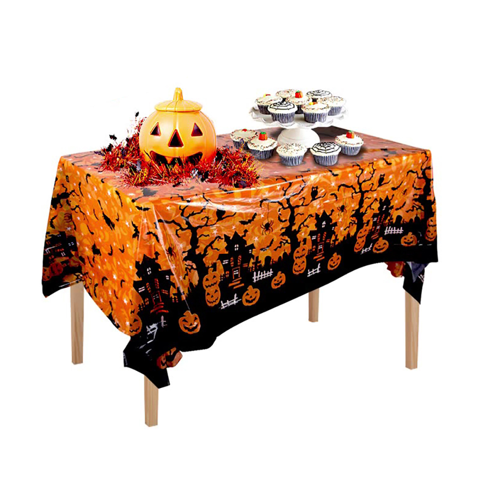 ハロウィン装飾テーブルクロス、使い捨てのカボチャ・クモの巣・ - Table Cloth Disposable のレビューと価格