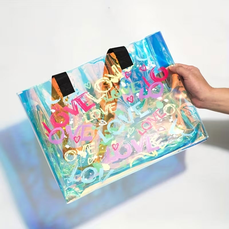 ファッショナブルなレーザープリントのハンドバッグ。PVCゼリ - Event & Party Supply Photos のレビューと価格