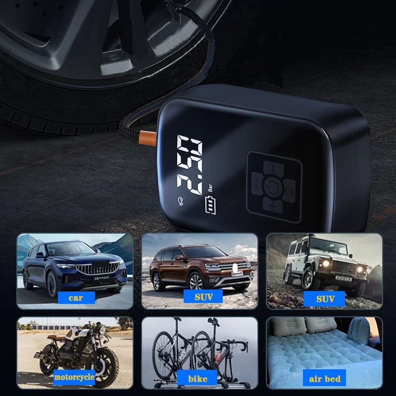 ポータブル電動自転車エアポンプ,自転車インフレーター,サイク - Balloon Pump Hand のレビューと価格