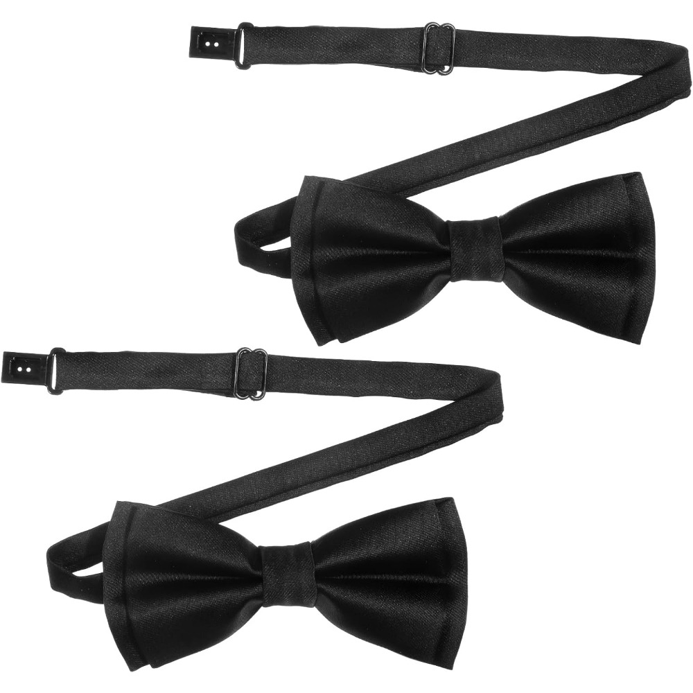 メンズ蝶ネクタイ、2枚組無地プレタイド調整可能蝶ネクタイ、結 - Event & Party Supply Photos のレビューと価格