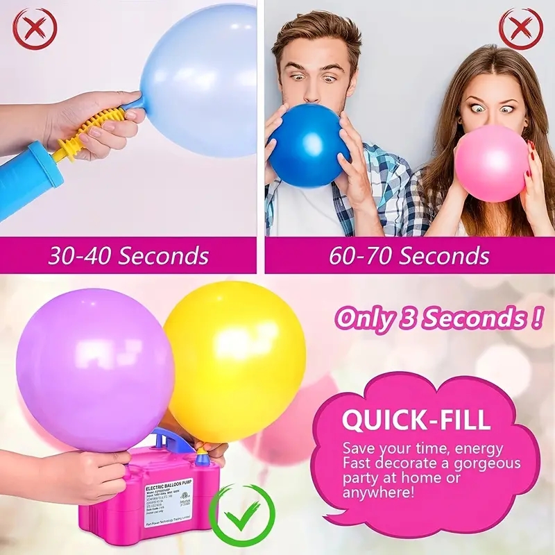 1個、バルーンインフレータブル電動エアポンプ、誕生日パーティ - Balloon Pump Hand のレビューと価格