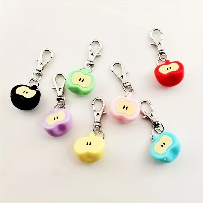 7個入り樹脂製模造アップルキーホルダー、バッグや携帯電話アク - Party Favor Bag のレビューと価格