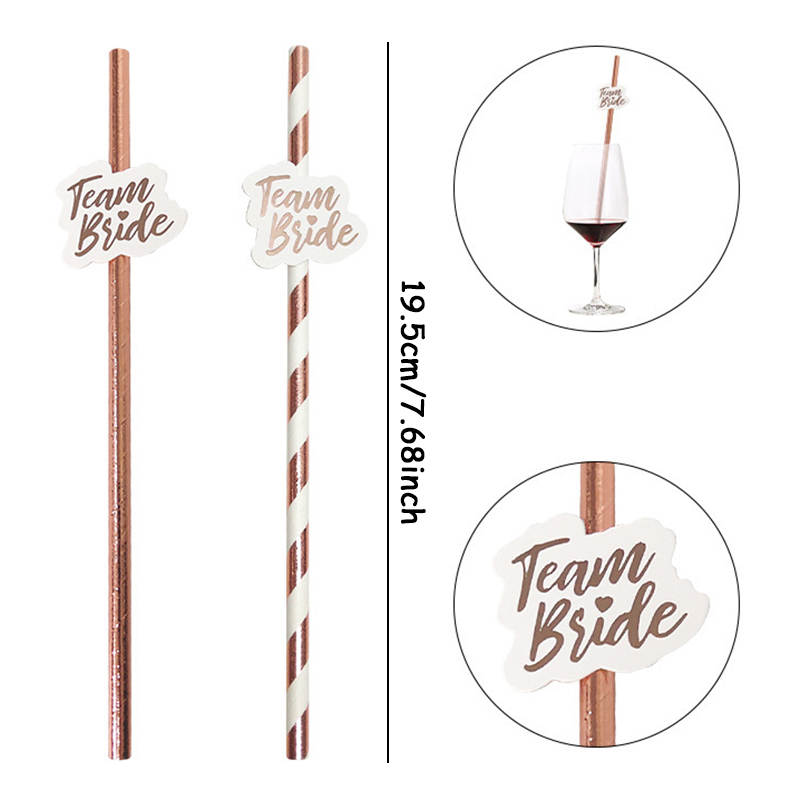 お土産や結婚式の装飾用のローズゴールドストロー,カスタマイズ - Paper Straw Color のレビューと価格