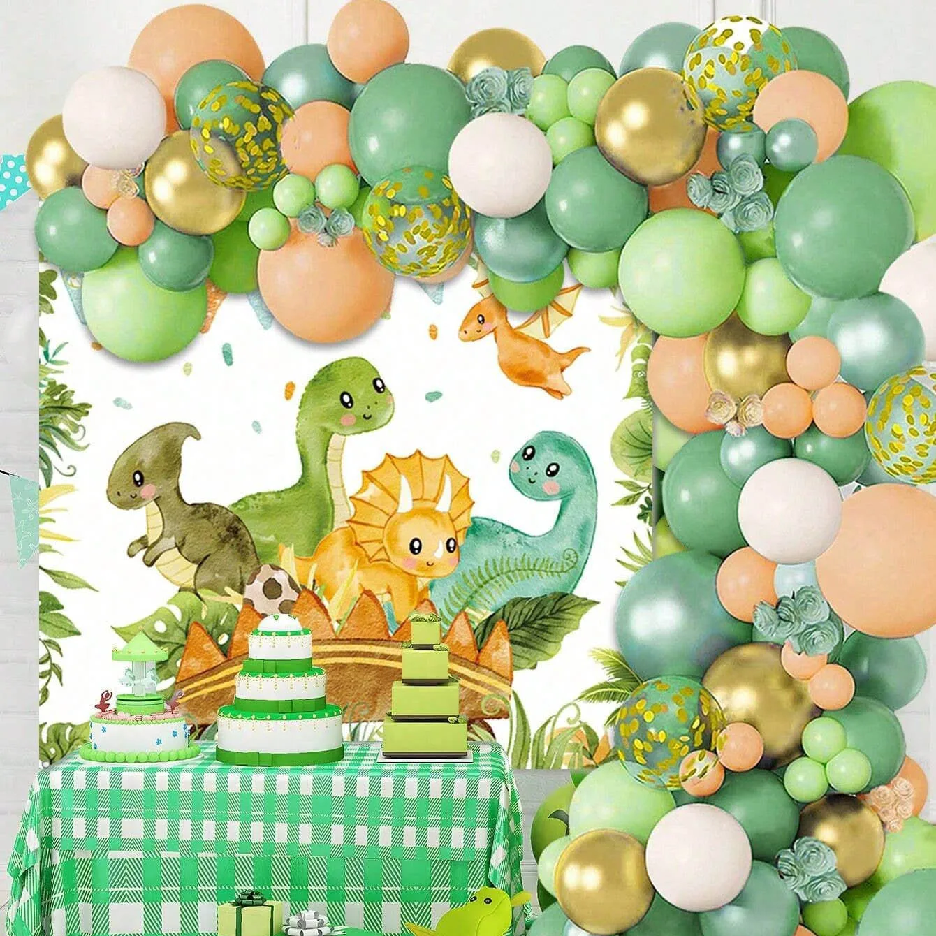 恐竜バルーンセットアーチ 子供の誕生日 恐竜テーマパーティー - Balloon Arch Kit のレビューと価格