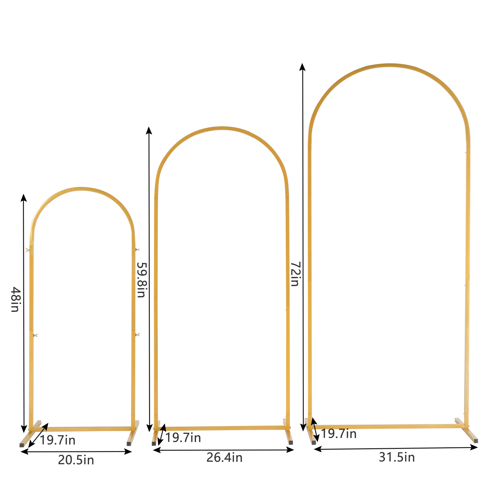 3個セット ゴールデンメタルアーチキット、調整可能＆ポータブ - Balloon Arch Kit のレビューと価格