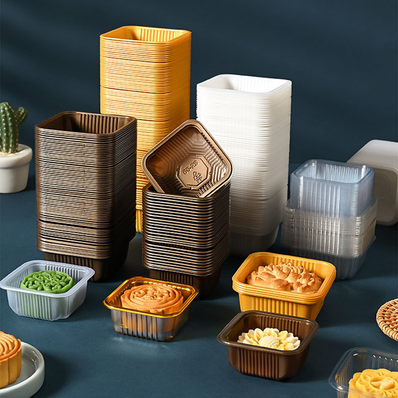 100 個月餅プラスチックトレイ PET ペストリーケーキ卵 - Event Party Box のレビューと価格