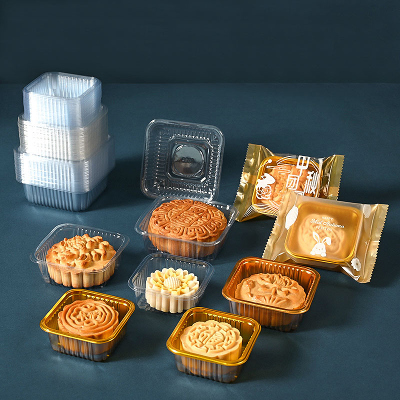 100 個月餅プラスチックトレイ PET ペストリーケーキ卵 - Event Party Box のレビューと価格