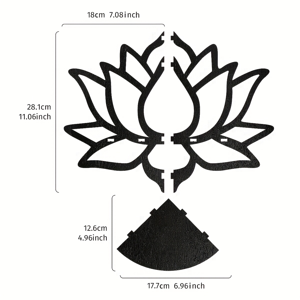 蓮の花の形をしたフローティングシェルフ、中空フラワーウォール - Flower Wall Panel のレビューと価格